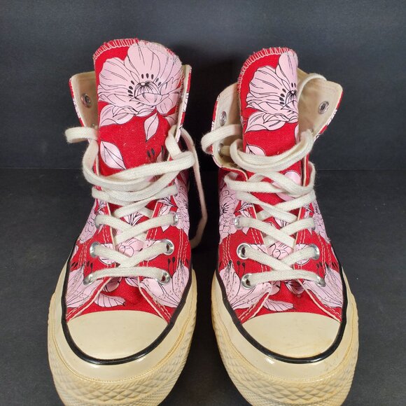 Converse Chuck 70 Vintage Floral Hi Top, Red/Cherry Blossom Chic Sneakers - Picture 14 of 15